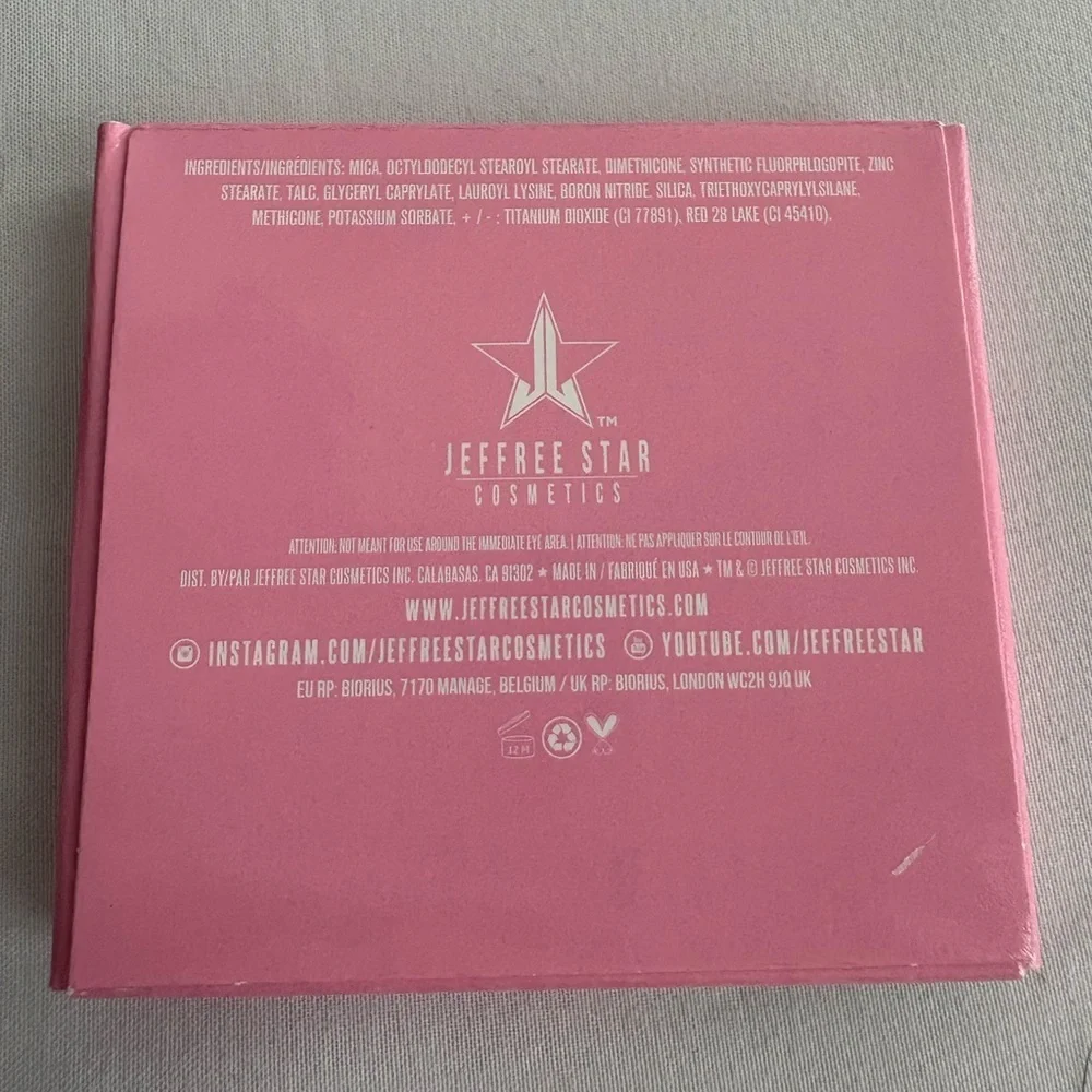 3/$25 Jeffree Star Cosmetics Cotton Candy Pink Pressed Pigment Eye Shadow